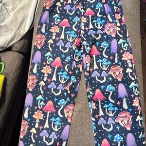 ROMWE Colorful Mushroom Print Pants